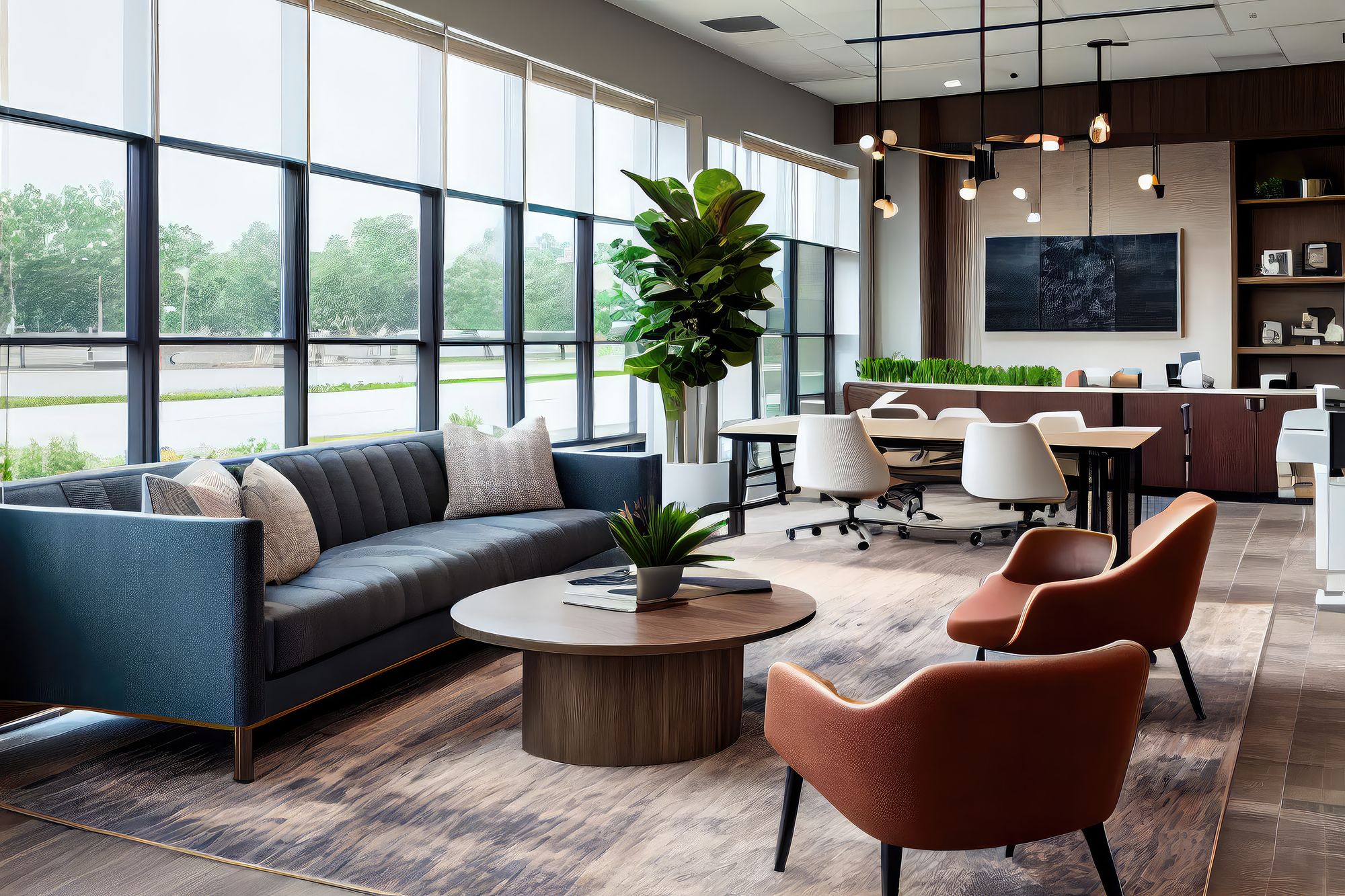 lounge area in smart building