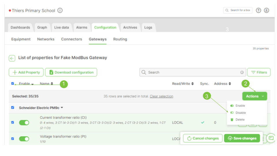 Edition en masse de propriétés